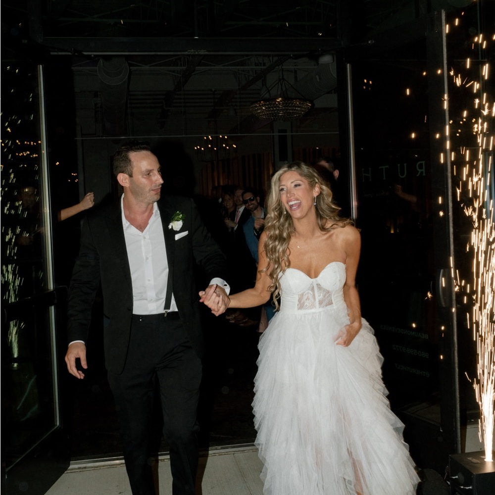 Perfect after party wedding dress - Elegant White Strapless Gown